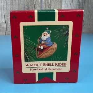 Hallmark Keepsake Ornament Walnut Shell Rider Handcrafted Ornament 1986